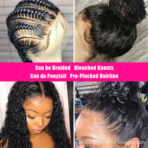 Real Brazilian 100% Human 150% Swiss HD Transparent Lace 5x5 13x4 Lace Glueless Virgin body Hair Wigs for Black Women